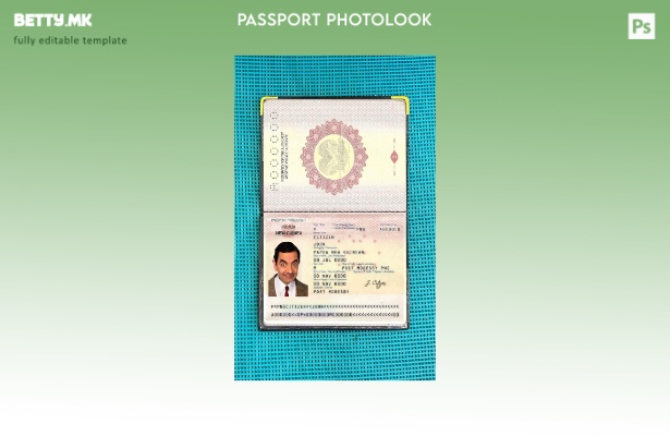 Модерен стил Шаблон за слика за пасош на Папуа Нова Гвинеја